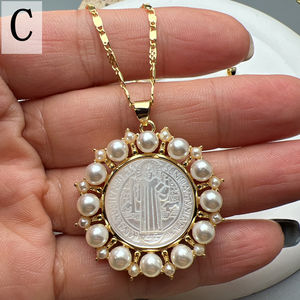 Collar con Colgante <span class=keywords><strong>de</strong></span> Medalla Religiosa <span class=keywords><strong>de</strong></span> la <span class=keywords><strong>Virgen</strong></span> María <span class=keywords><strong>de</strong></span> <span class=keywords><strong>Guadalupe</strong></span>, con Perla Natural <span class=keywords><strong>de</strong></span> Concha Marina, para Mujer, Joyería <span class=keywords><strong>de</strong></span> Oración y Fe - Product Image 6