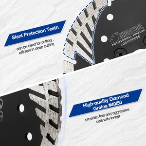<span class=keywords><strong>Lame</strong></span> de <span class=keywords><strong>scie</strong></span> <span class=keywords><strong>circulaire</strong></span> Turbo Segment Diamond Tile Cutter avec <span class=keywords><strong>dents</strong></span> de Protection inclinées 5/8 ''-11 bride pour couper le marbre de granit - Product Image 5