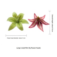 Aierflorist Fleurs artificielles en soie, grandes fleurs de lys pour la création de coiffes DIY, les décorations florales de lieux de mariage et les murs floraux
