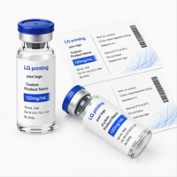 Étiquette personnalisée pour flacon pharmaceutique, étiquette adhésive pour petit flacon, emballage de produits pharmaceutiques avec impression durable et imperméable