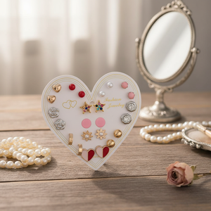 All'ingrosso Trending Vintage ragazze orecchini lampadario cuore foglia oro argento fatto a mano in lega classica stile etnico vendita calda - Product Image 3