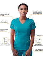 Uniformes d'hôpital personnalisés bleu sarcelle Jogger élastique de confort femmes gommage pantalon cargo uniformes médicaux Joggers soins infirmiers gommages