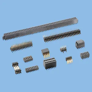 Oem custom 1.27mm pitch single / dual row pcb connector 2/5/7/pin header female header connectors