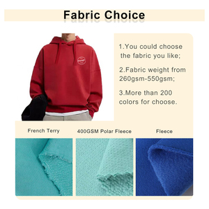Sudadera con capucha de felpa francesa cepillada de alta calidad con logotipo personalizado OEM, Jersey informal preencogido, estampado básico ajustado Unisex 480 GSM - Product Image 2