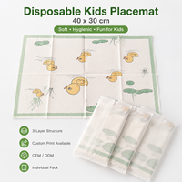 Napperons jetables personnalisés et emballés pour enfants, 40 cm de large, qualité alimentaire, antidérapants, directement de l'usine CN ZHE