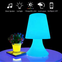 Lampe de table LED moderne blanche à changement de couleur avec télécommande, étanche IP68, RGB, ignifuge, à intensité variable pour chambre à coucher, vente directe usine