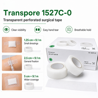 Ruban adhésif médical chirurgical double face transparent imperméable 3M 1527C-0 pour la peau et les tubes