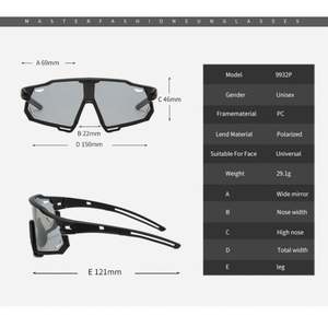 Gafas de Ciclismo Polarizadas para Hombre y Mujer, Gafas de Sol Deportivas Fotocromáticas UV400 para Ciclismo de Montaña MTB, Venta al Por Mayor - Product Image 6