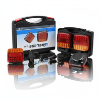 Kit de Feux de Remorque Magnétiques Sans Fil 12V/24V, Feux Stop/Clignotants/Arrière Étanches IP65, Certifié E-mark/DOT