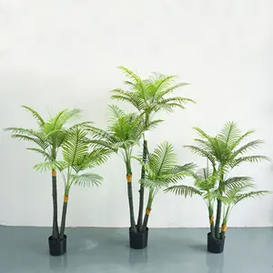 Simulação de planta artificial de palmeira de coco Anemone falsa 1.6m 2m por atacado