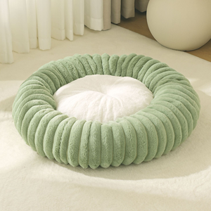 Coral Fleece <b>Round</b> <b>Dog</b> <b>Bed</b> Solid Color Soft Removable Washable Cover Indoor All Seasons Pet <b>Bed</b> for <b>Dogs</b> - Product Image 2