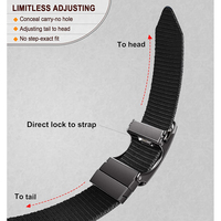 Ceinture tactique à cliquet pour homme, réversible, en nylon, décontractée, durable, pour l'entraînement, le golf, la randonnée, les pantalons et les jeans