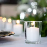 Candelabros votivos de cristal transparente a granel, portavelas de candelita transparente a granel, Ideal para centros de mesa de boda y decoración del hogar