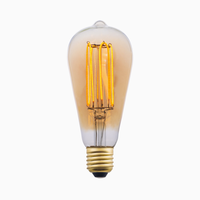 Ampoule LED multicolore 3D, Filament d'ampoule Edison 4w, lampe décorative, feu d'artifice ST64