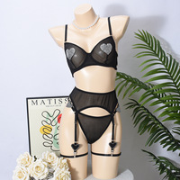 Autocollant Cœur en Diamant en Maille Transparente pour Soutien-Gorge et String, Maintien Ferme, Conception Confortable, XL