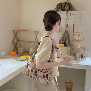 Sac à bandoulière pour femme style pharaon vintage, avec une seule poignée, doublure en polyester, sac fourre-tout tendance pour toutes les saisons - Product Image 4