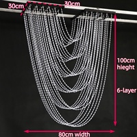 Rideaux en cristal acrylique personnalisés, multicouches, à paillettes, pour la décoration de plafond lors de mariages, banquets et événements