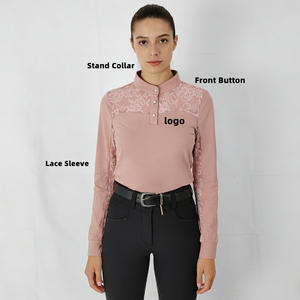 Camiseta polo ecuestre de manga corta para mujer, ropa ecuestre ARLAN Unique. - Product Image 1