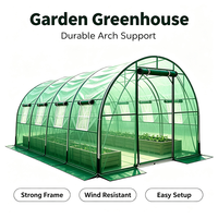 Serre tunnel portable d'extérieur en film PE pour le jardinage en arrière-cour
