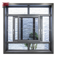 Ventanas Abatibles de Estilo Australiano Moderno con Revestimiento de Aluminio, Aislamiento Acústico, Doble Vidrio de Seguridad, Mecanismo de Apertura con Manivela, Doble Acristalamiento