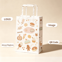 Sacs d'emballage pour burritos en papier kraft avec logo personnalisé en gros, sacs d'emballage alimentaire biodégradables pour restaurant, snack, boulangerie