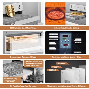 Four à pizza électrique commercial Accueil Prix compétitif Four à pizza par transfert par convection - Product Image 4