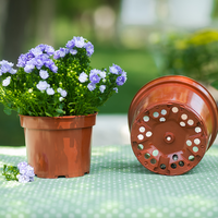Pot de fleurs rond souple en plastique léger à suspendre, avec trous de drainage, en PP écologique pour pépinière