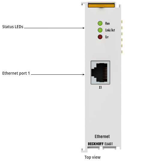 BECKHOFF EL6601 | EtherCAT Terminal, 1-port Communication Interface, Ethernet Switch Port