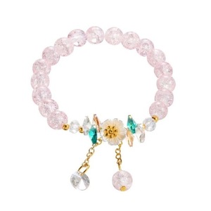 Pulsera de lazo con cuentas de cristal florales Resoul, bonitos brazaletes con dijes, accesorios de moda para <span class=keywords><strong>mejores</strong></span> amigas y niñas - Product Image 4