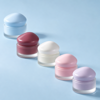 Pot en verre givré en forme de nuage de 30g, 50g, 1oz avec couvercle spécial pour masque à lèvres et crème visage