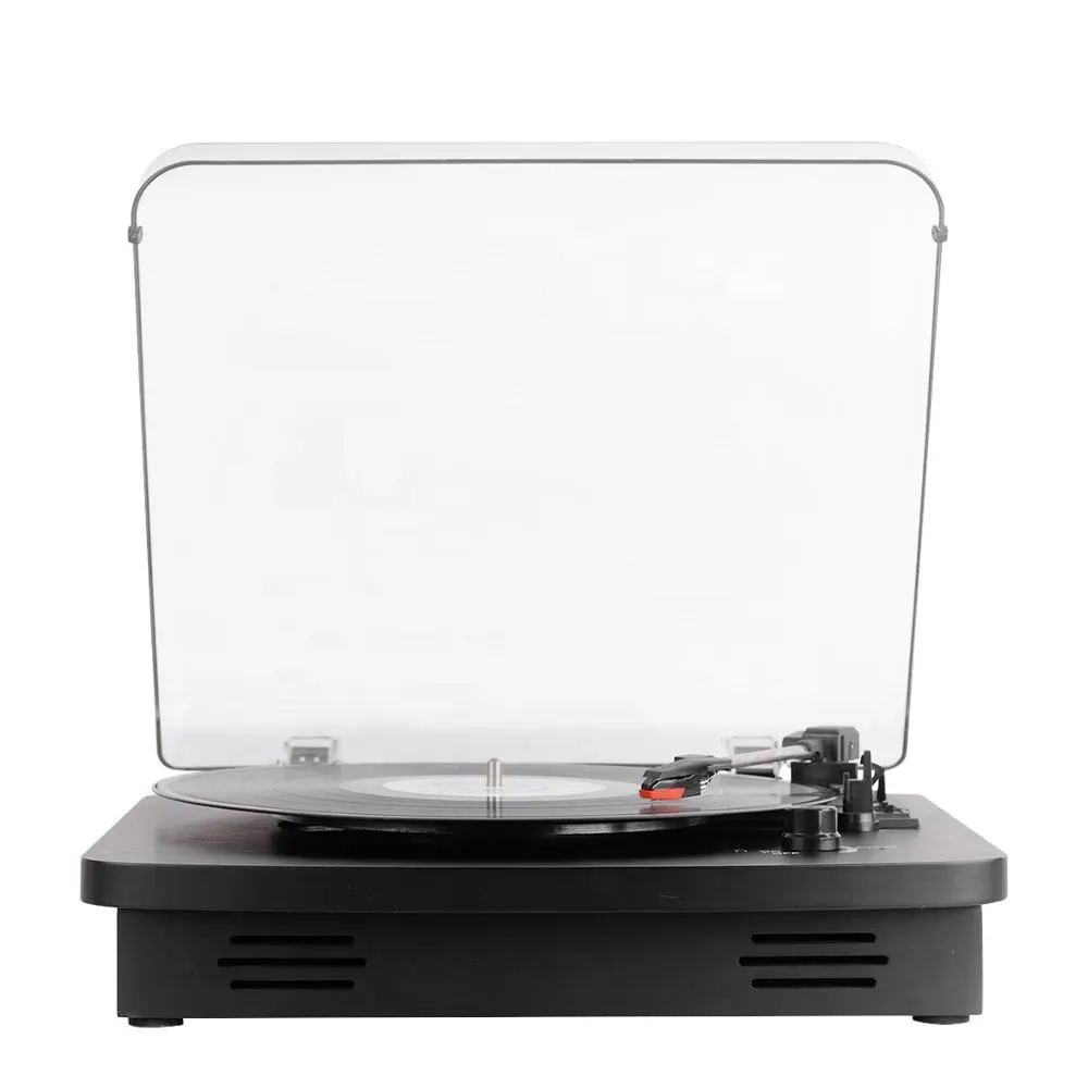 New full size auto return three speed turntable vinyl record gramophone multiple player