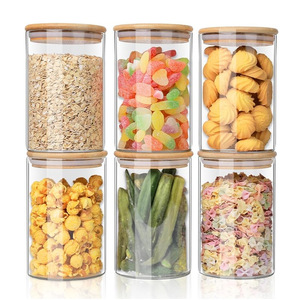 Pot de stockage d'épices de qualité alimentaire à haute teneur en borosilicate couvercle scellé en verre direct d'usine classique pour le stockage de cuisine céréales de fruits secs - Product Image 3