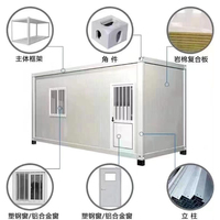 Kit de maison préfabriquée en conteneur à plat, de luxe, 2 étages, bureau portable, maison préfabriquée de 20 pieds, restaurant à vendre, structure en acier moderne, Chine