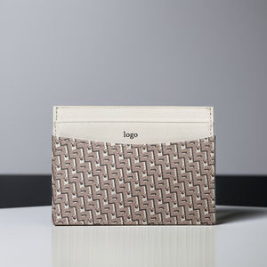 Porte-cartes bancaires en cuir OEM Porte-cartes de crédit en cuir mince de créateur simple Porte-cartes portefeuille en cuir véritable Porte-cartes - Product Image 4