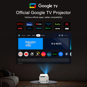 แคนโซน OEM มินิ LED แบบพกพา500ลูเมน Google <span class=keywords><strong>TV</strong></span> 4K โปรเจคเตอร์อัจฉริยะรองรับการเน้นเสียงโฮมเธียเตอร์ - Product Image 3