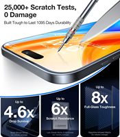 Protection d'écran en verre trempé anti-poussière à installation facile pour iPhone 16, film de protection d'écran en verre trempé pour la confidentialité pour iPhone 17 Pro Max Air