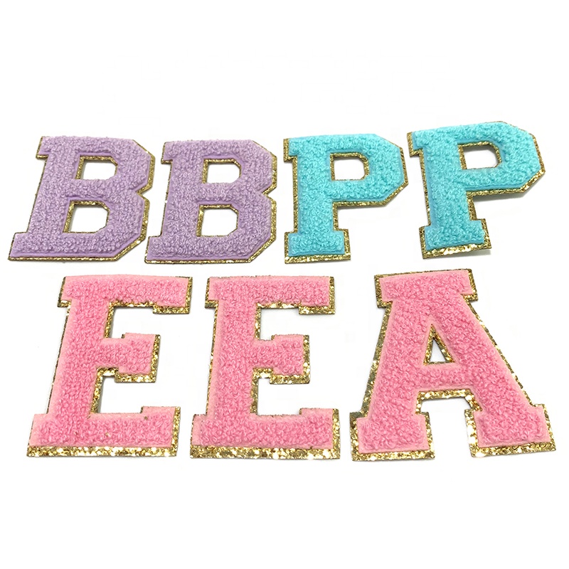 Высококачественные 3D радужные шенилловые нашивки с буквами, Индивидуальные Клейкие нашивки с буквами для учителя, без минимального значения