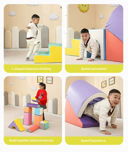 Équipement de terrain de jeu intérieur Offre Spéciale Tunnel de jeu doux Ensemble de grimpeur pour enfants d'âge préscolaire Formes d'entraînement sensoriel Soft <span class=keywords><strong>Play</strong></span> Intérieur - Product Image 5