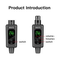 Système de microphone sans fil professionnel à condensateur dynamique XTUGA WX70, adaptateur émetteur XLR léger pour utilisation filaire