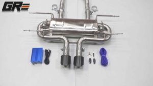 SS304 Brush-<strong>ed</strong> Vacuum Valved Catback Exhaust System for Jaguar F-Type 3.0T 2013-2018 Performance Rear <strong>Muffler</strong> - Product Image 3