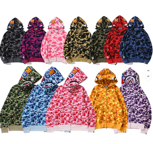 Felpe con Zip Integrale Bapaes 2026, Felpe con Zip Shark Y2k Bath Ape per Uomo, <span class=keywords><strong>Felpa</strong></span> 100% Cotone per Donna, Unisex Streetwear di Alta Qualità 1.1 - Product Image 1