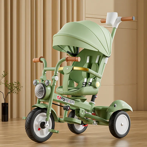 4in1 <strong>Trike</strong> for Kids Cheap Plastic Push <strong>Handle</strong> <strong>with</strong> <strong>Parental</strong> Control for 2-4 Years 3 Wheels Bike Ride on <strong>Trike</strong> - Product Image 2