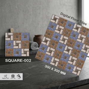 Pierre de sable 300x300mm Carreaux de sol en céramique design Poinçon gaufré Rectifié Rustique Brillant Glacé 12x12 Finition en porcelaine mate - Product Image 3