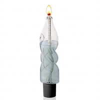 Supports de bougies en verre soufflé à la main de haute qualité, inserts pour lampes à huile, forme torsadée, pour fournitures de fêtes juives