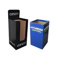 Présentoir hexagonal moderne et portable en carton, écologique, avec pelliculage brillant, pliable et autoportant pour supermarché