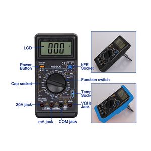 Multimètre numérique M890G avec fonctions de mesure de température et de fréquence, grand écran LCD, avomètre. - Product Image 2