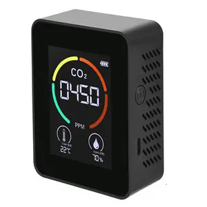 Mini monitor de ar automático para desktop, 5 em 1 portátil monitor de qualidade do ar sensor de gás co2 detector de dióxido de carbono