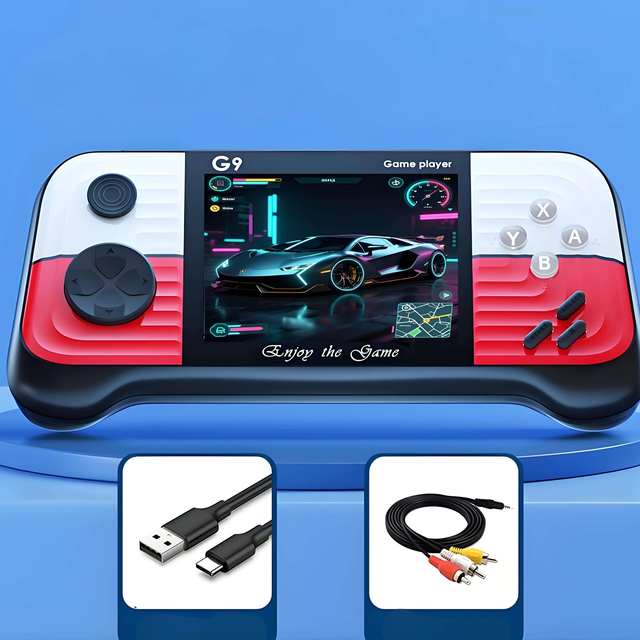 G9 Retro Gaming Console Portable Handheld Game Player Retro Mini Style 3-Inch Screen with 666 Built-In Video Games for Gamers