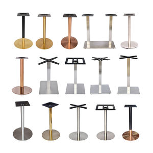 Wholesale Rose Gold Stainless Steel Minimalist Dining <b>Table</b> Base Single Column Round Pedestal Stand for Living Room - Product Image 5