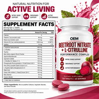 Comprimés de nitrate de betterave et L-citrulline – Soutien premium à l'oxyde nitrique pour l'endurance des adultes actifs – Vente en gros en vrac sous marque privée OEM
